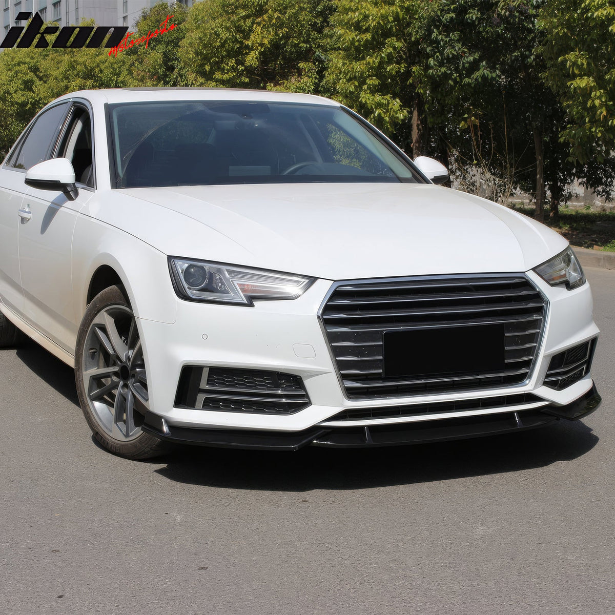 2017–2018 Audi S4 A4 Quattro B9 IKON Style Gloss Black Front Bumper Lip Spoiler PP