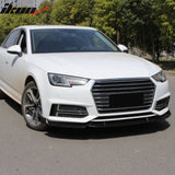 2017–2018 Audi S4 A4 Quattro B9 IKON Style Gloss Black Front Bumper Lip Spoiler PP