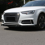 2017–2018 Audi S4 A4 Quattro B9 IKON Style Gloss Black Front Bumper Lip Spoiler PP