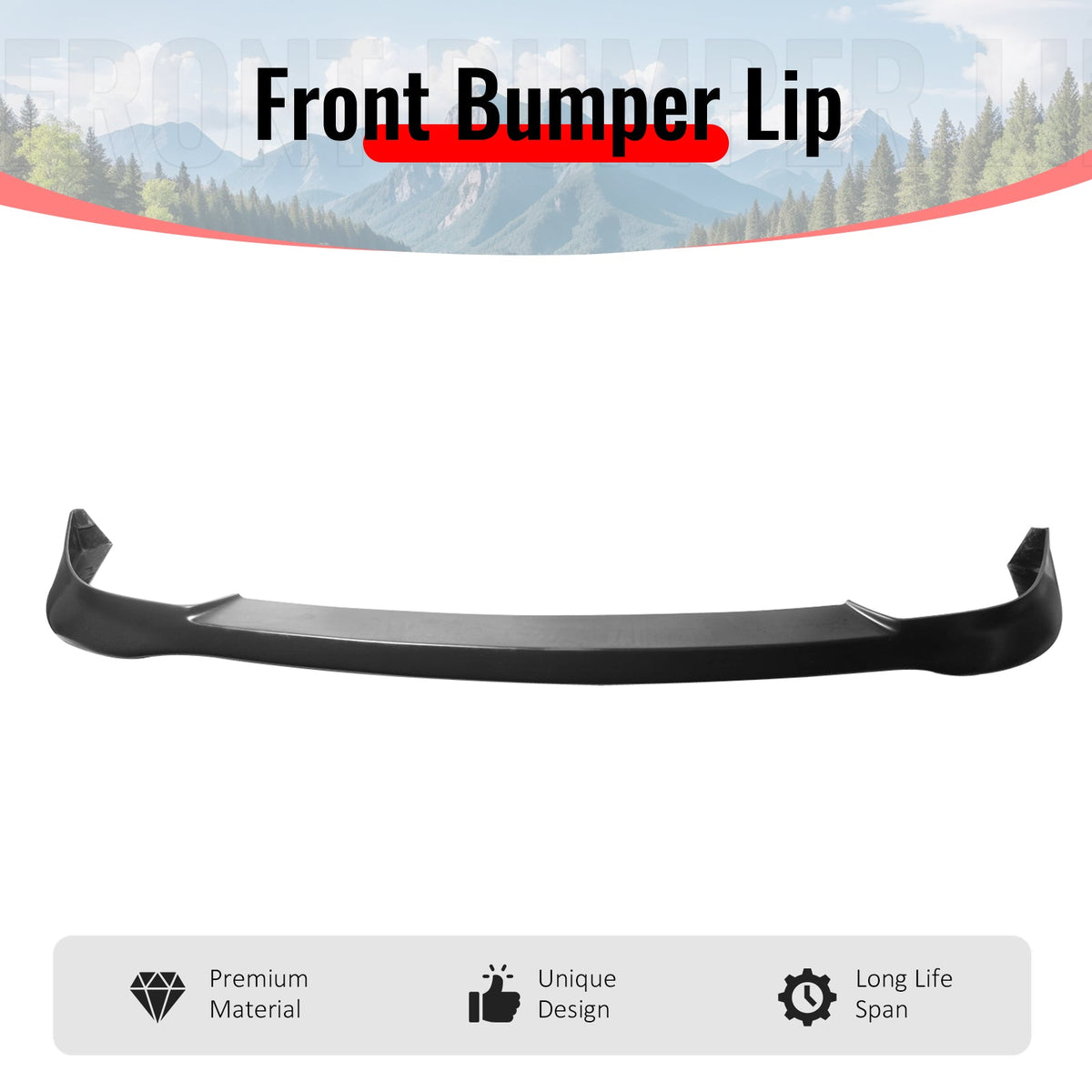 1998-2001 Acura Integra Type R/TR Style Unpainted Front Bumper Lip PU