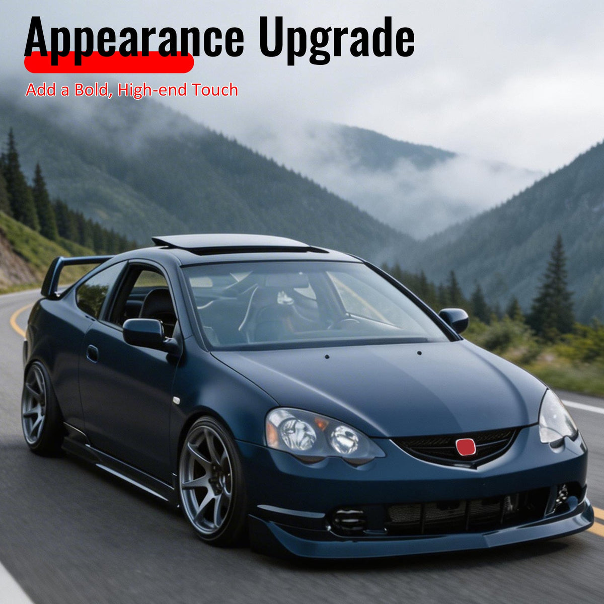 2002-2004 Acura RSX Mugen Style Unpainted Front Bumper Lip Spoiler PU