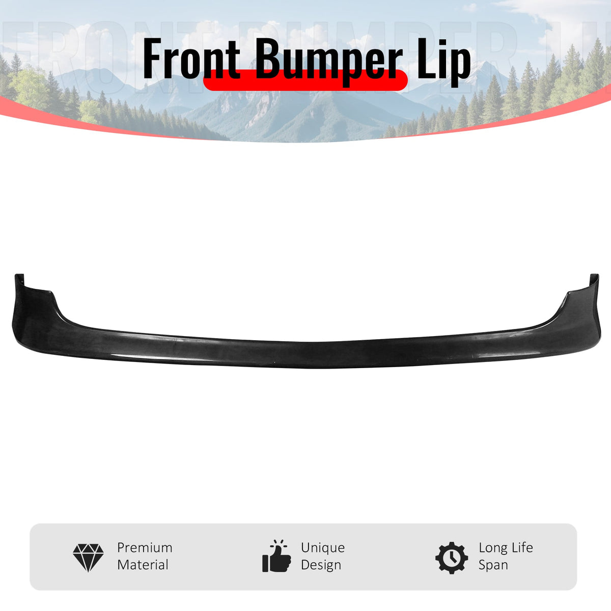 2002-2004 Acura RSX Type R/TR Style Unpainted Front Bumper Lip Chin PU