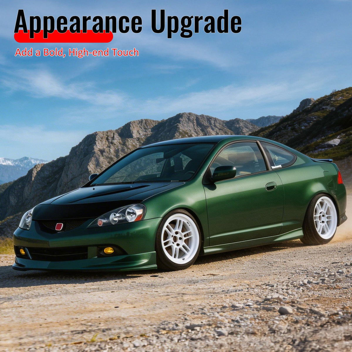 2005-2006 Acura RSX Performance 1 Style Unpainted Front Bumper Lip PU