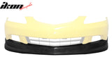 2005-2006 Acura RSX DC5 P1 Style Unpainted Black Front Bumper Lip PU