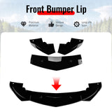 2017-2021 Alfa Romeo Giulia Standard Bumper IKON Style Front Lip 3PCS Gloss Black ABS