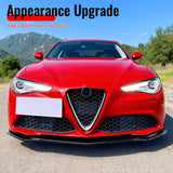 2017-2021 Alfa Romeo Giulia Standard Bumper IKON Style Front Lip 3PCS Gloss Black ABS