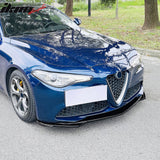 2017-2021 Alfa Romeo Giulia Standard Bumper IKON Style Front Lip 3PCS Gloss Black ABS