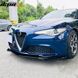 2017-2021 Alfa Romeo Giulia Standard Bumper IKON Style Front Lip 3PCS Gloss Black ABS