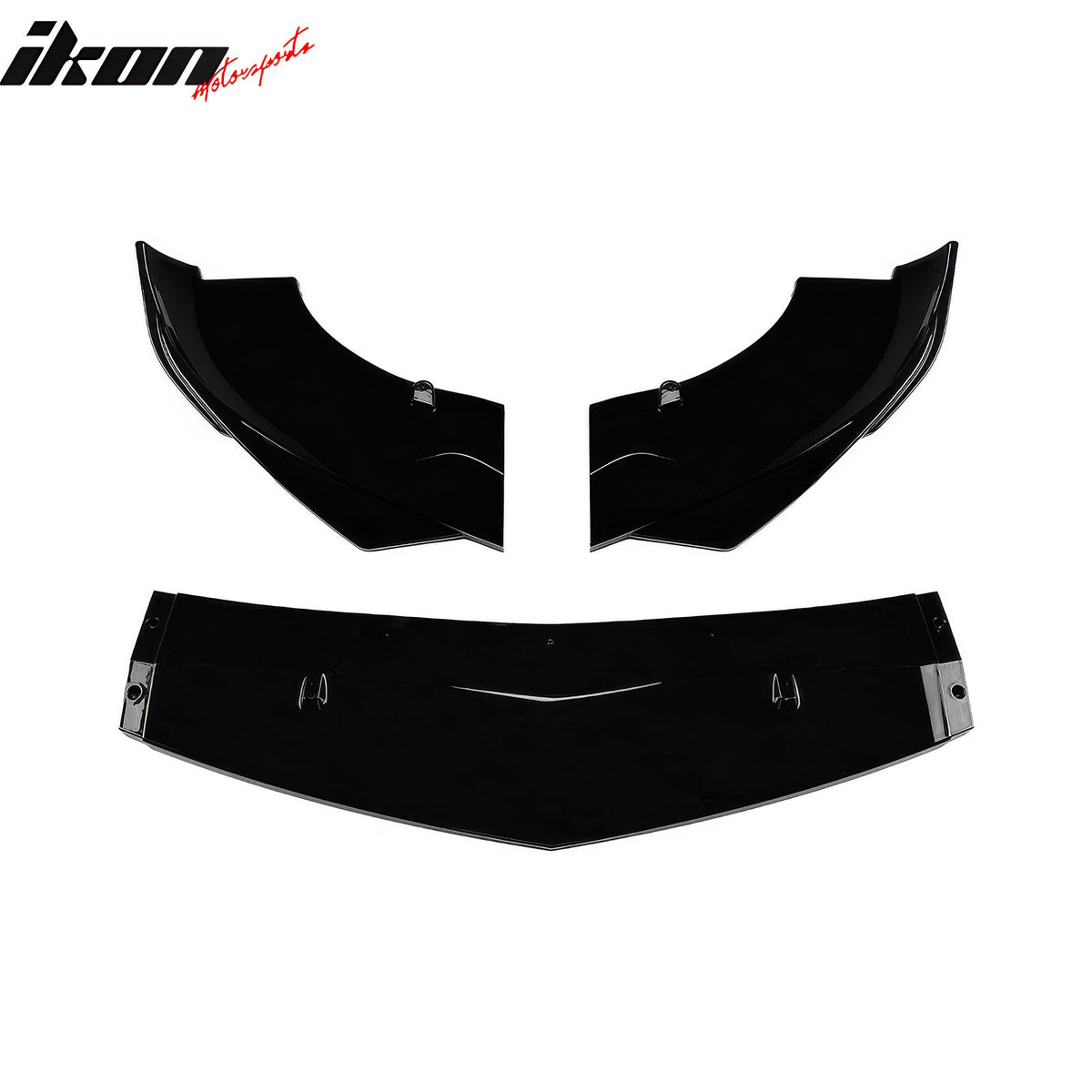 2017-2026 Alfa Romeo Giulia Sport Line IKON Style Front Bumper Lip 3PCS Gloss Black