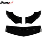 2017-2026 Alfa Romeo Giulia Sport Line IKON Style Front Bumper Lip 3PCS Gloss Black