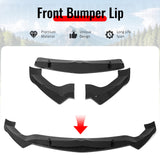 2017-2026 Alfa Romeo Stelvio IKON Style Front Bumper Lip Gloss Black ABS 3PCS