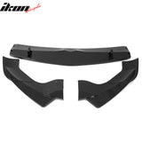 2017-2026 Alfa Romeo Stelvio IKON Style Front Bumper Lip Gloss Black ABS 3PCS