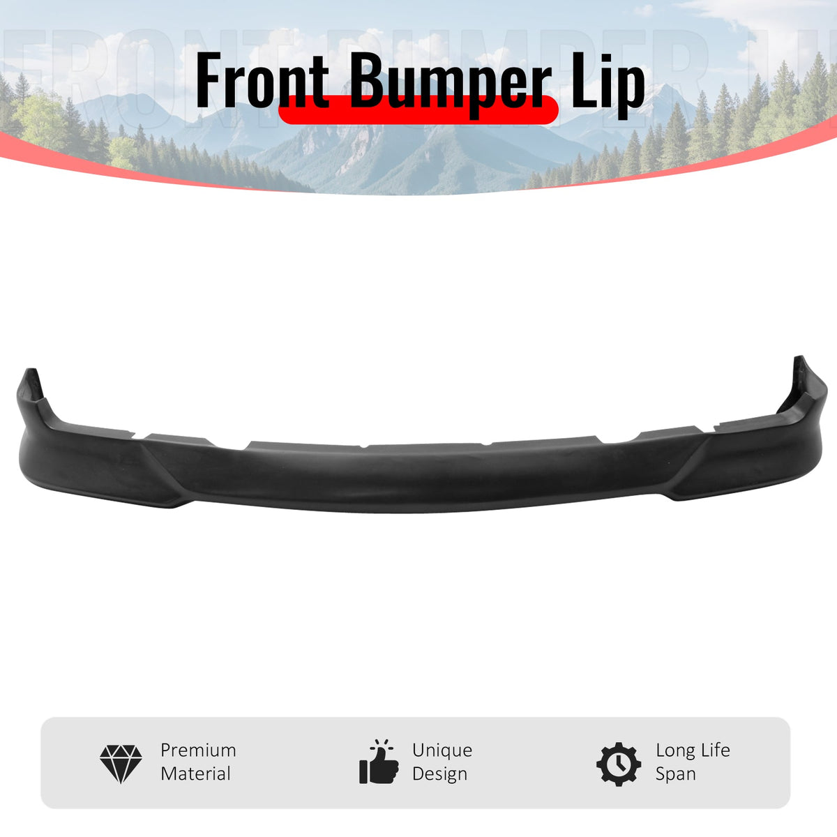 1992-1998 BMW E36 3 Series M-Tech Style Unpainted Front Bumper Lip PU