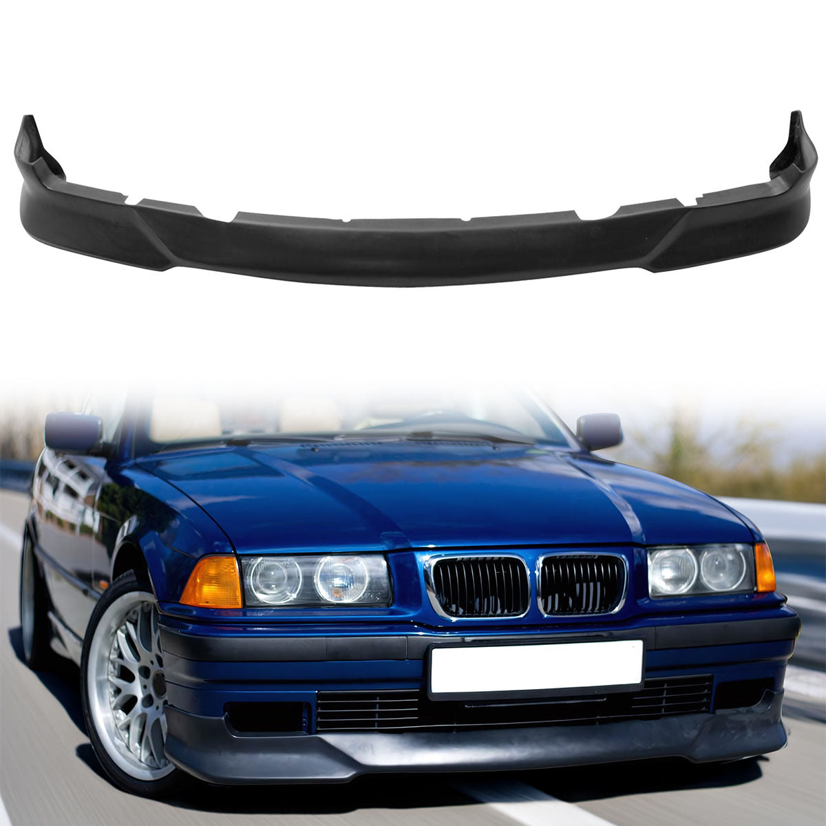 1992-1998 BMW E36 3-Series M-Tech Style Unpainted Front Bumper Lip PU