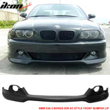 2004-2006 BMW E46 3-Series LCI AC Style Unpainted Front Bumper Lip PU