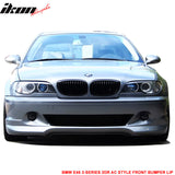 2004-2006 BMW E46 3-Series LCI AC Style Unpainted Front Bumper Lip PU