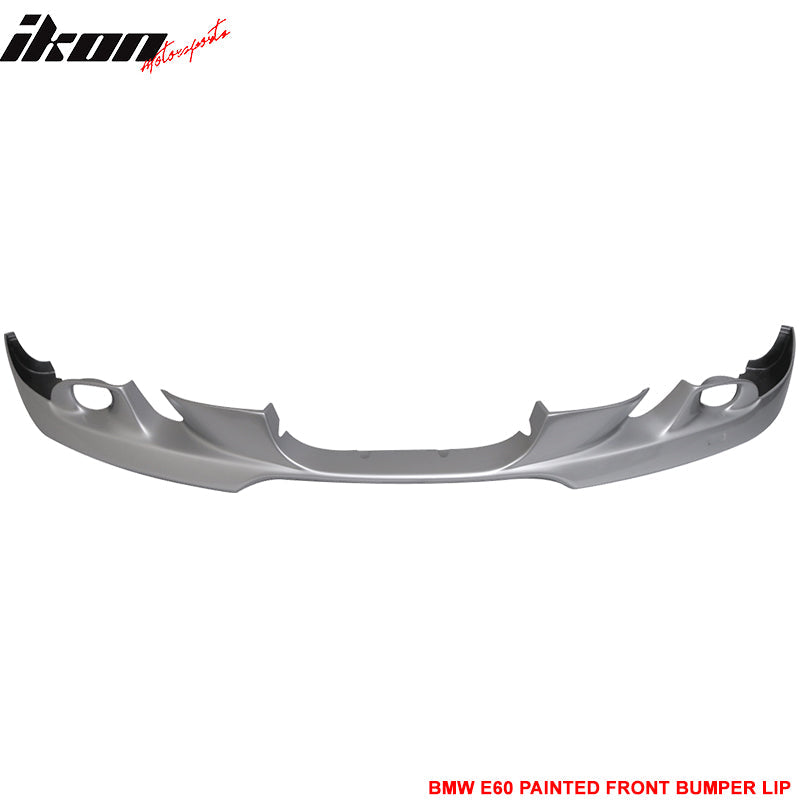 2004-2007 BMW E60 Painted #354 Titanium Silver Metallic Front Lip PU