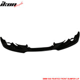 2004-2007 BMW E60 A Style Painted #668 Jet Black Front Bumper Lip PU