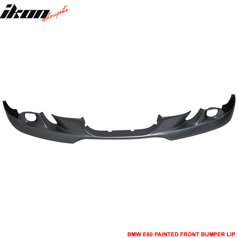 2004-2007 BMW E60 Painted #A08 Sterling Silver Metallic Front Lip PU