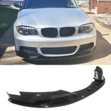2008-2013 BMW E82 E88 1-Series M-Tech Gloss Black Front Bumper Lip 4PC