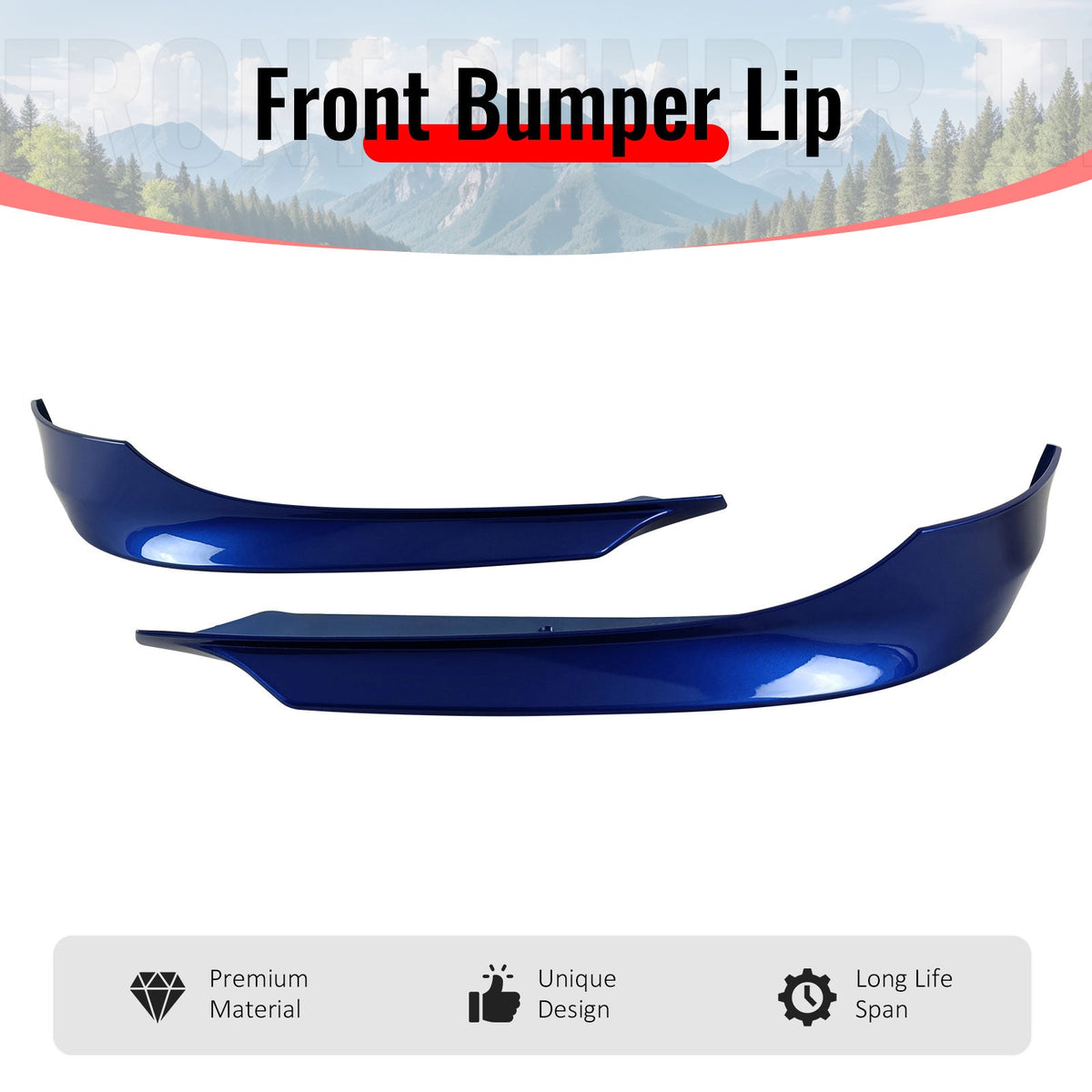 2009-2011 BMW E90 LCI Painted #A51 Montego Blue Metallic Front Lip Splitter PP