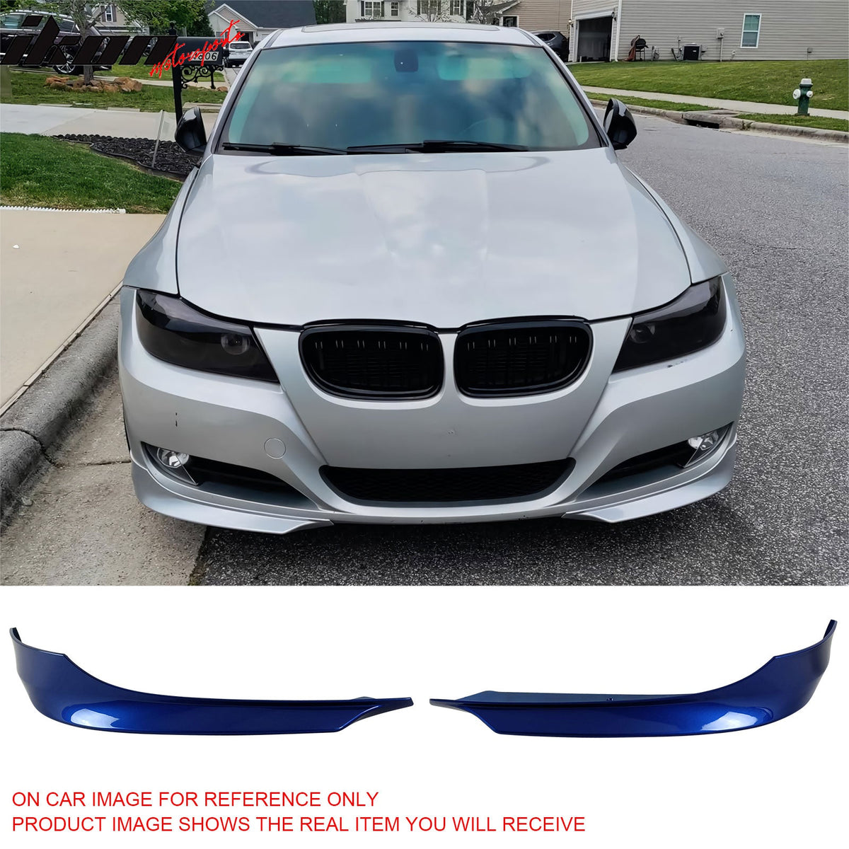 2009-2011 BMW E90 LCI Painted #A51 Montego Blue Metallic Front Lip Splitter PP