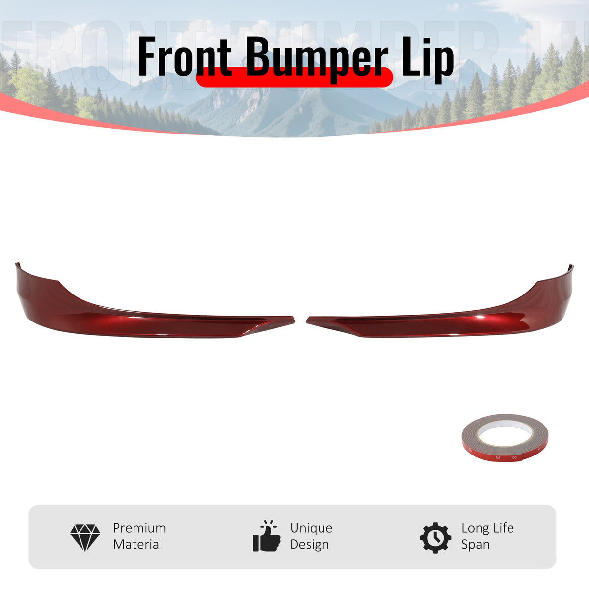 2009-2012 BMW E90 3 Series 328i 335i Front Bumper Lip PP 2PC
