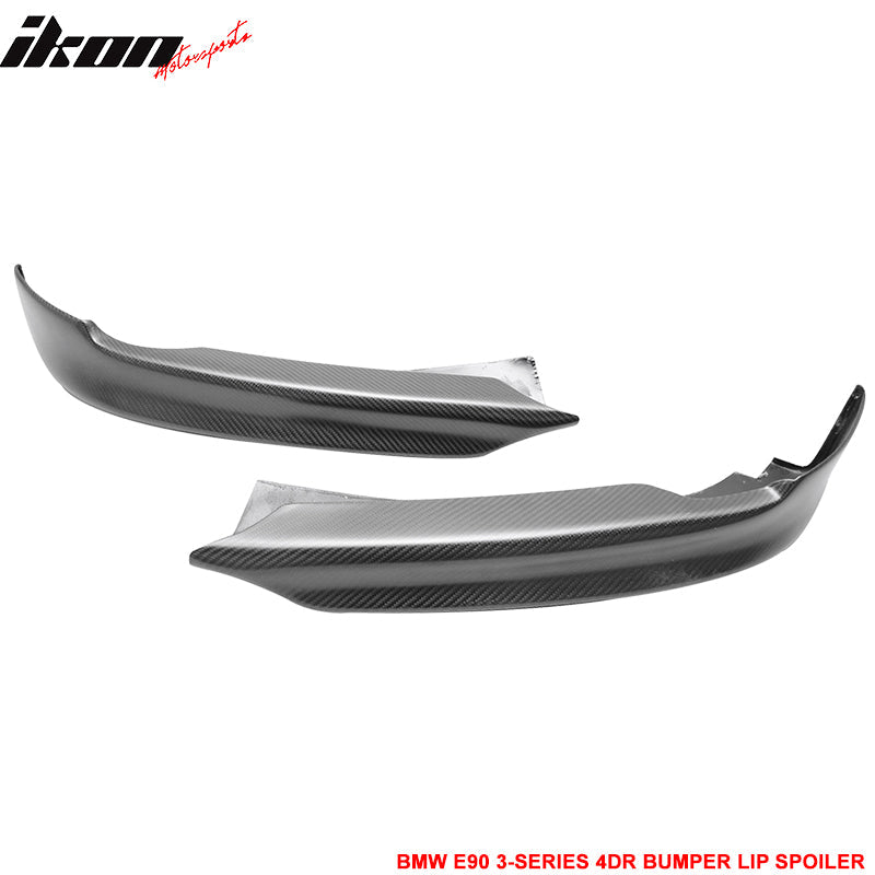 2005-2008 BMW E90 3 Series 4DR EURO Style Front Lip SplitterMatte CF