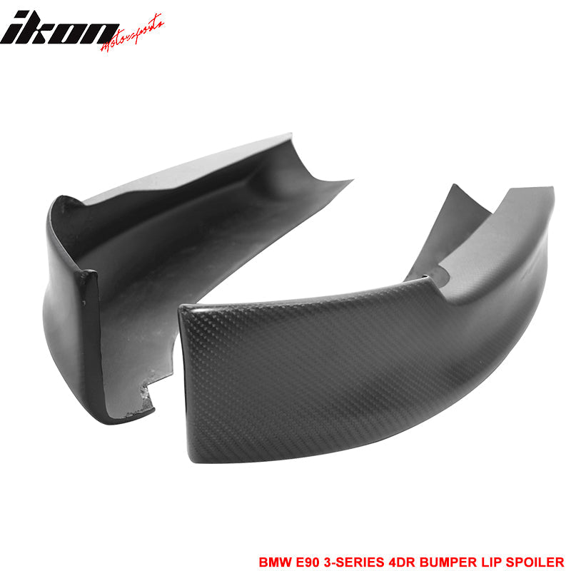 2005-2008 BMW E90 3 Series 4DR EURO Style Front Lip SplitterMatte CF