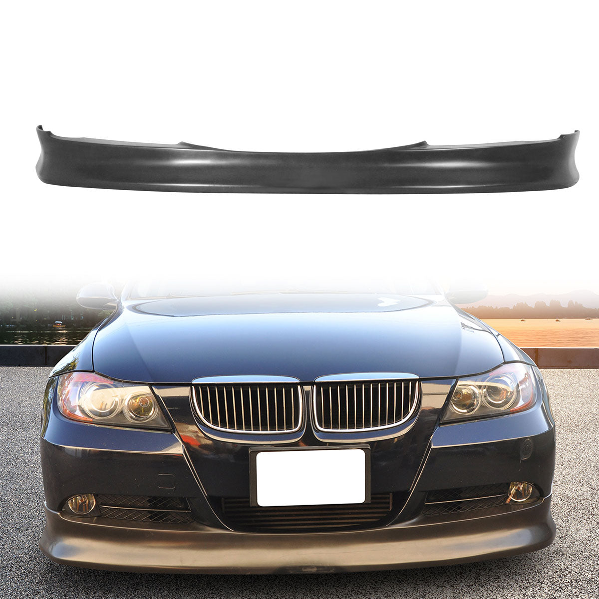 2005-2008 BMW E90 3-Series IKON Style Front Bumper Lip Spoiler PU