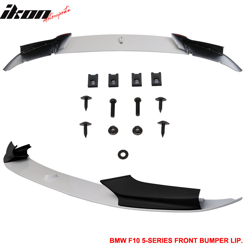 2011-2016 BMW F10 Paint Black Alpine White III #300 Front Lip PP