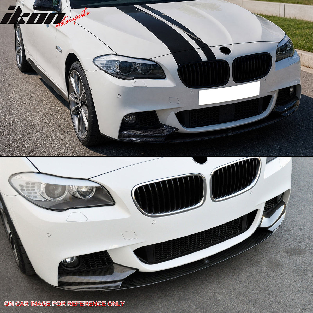 2011-2016 BMW F10 5 Series Msport Mtech Front Bumper Lip MP Style Spoiler Gloss Black PP