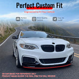 2014-2021 BMW 2 Series F22 F23 w/ M Sport Bumper Front Lip MP Style Spoiler Gloss Black PP 2PCS