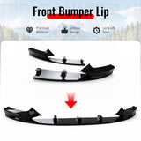 2014-2021 BMW 2 Series F22 F23 w/ M Sport Bumper Front Lip MP Style Spoiler Gloss Black PP 2PCS