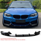 2014-2021 BMW 2 Series F22 F23 w/ M Sport Bumper Front Lip MP Style Spoiler Gloss Black PP 2PCS