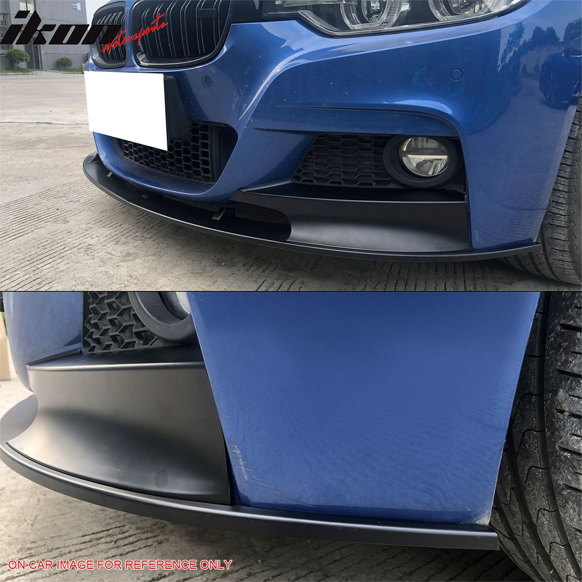 2012-2018 BMW 3 Series F30 F31 w/ M Sport Bumper Front Lip MP Style Spoiler Gloss Black PP 2PCS