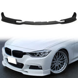 2012-2018 BMW F30 M Sport E Style Unpainted Black Front Bumper Lip PU