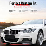 2012-2019 BMW F30 F31 3 Series MP Style Gloss Black Front Bumper Lip ABS