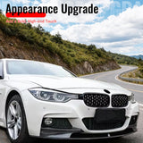 2012-2019 BMW F30 F31 3 Series MP Style Carbon Fiber Print Front Bumper Lip ABS
