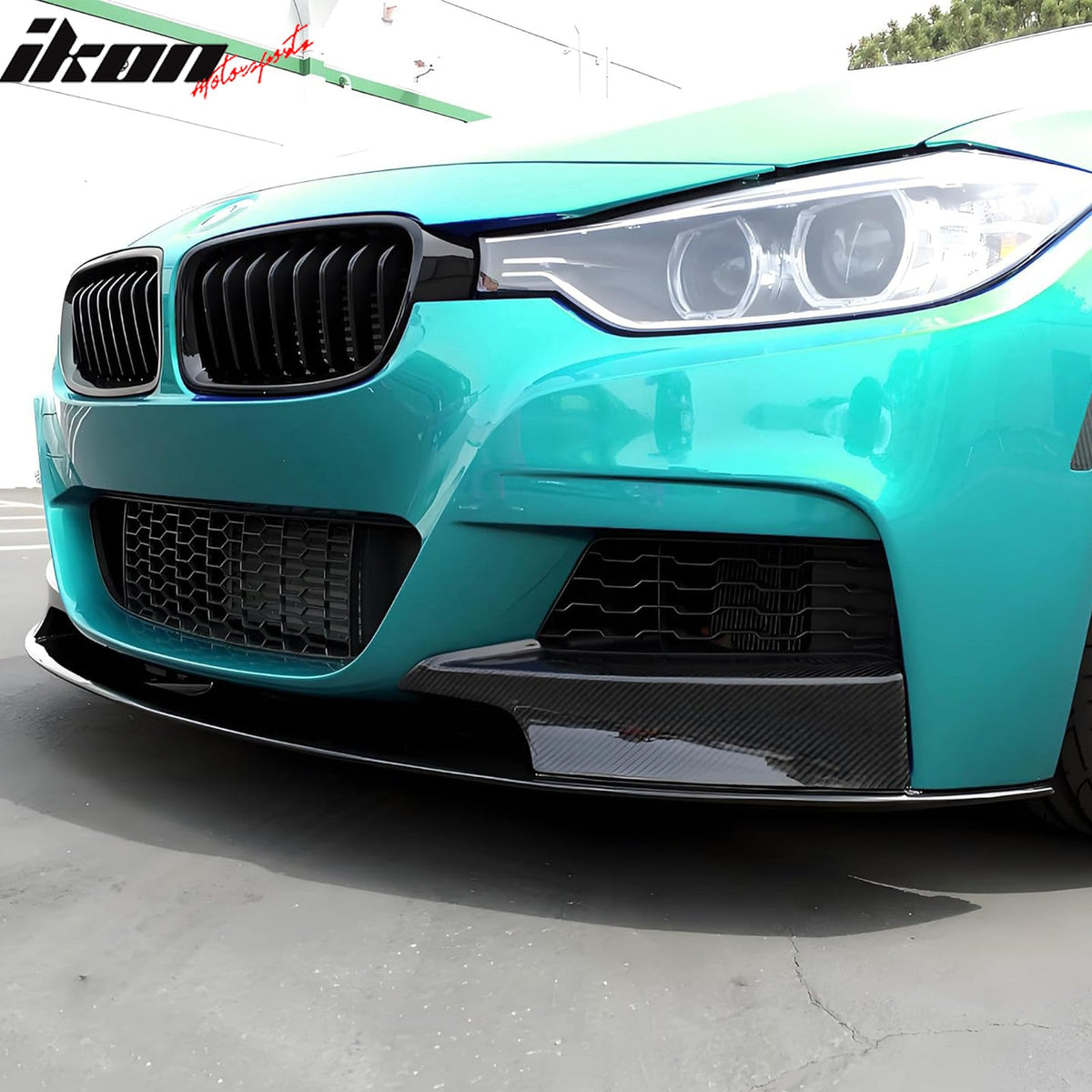 2012-2019 BMW F30 F31 3 Series MP Style Carbon Fiber Print Front Bumper Lip ABS
