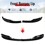 2012-2019 BMW F30 F31 3 Series MP Style Gloss Black Front Bumper Lip ABS