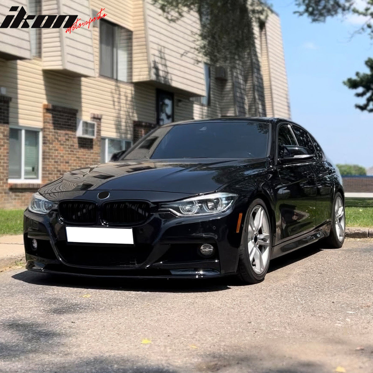 2012-2019 BMW F30 F31 3 Series MP Style Gloss Black Front Bumper Lip ABS