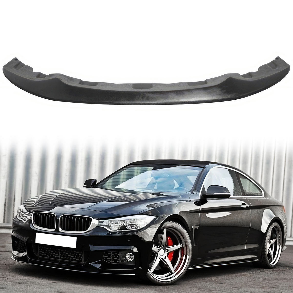 2014-2020 BMW F32 F33 F36 Unpainted Black Front Bumper Lip PU