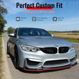 2015-2020 BMW F80 M3 F83 F82 M4 CS Style Carbon Fiber Print Front Bumper Lip Spoiler ABS