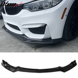 2015-2020 BMW F80 M3 F83 F82 M4 CS Style Carbon Fiber Print Front Bumper Lip Spoiler ABS