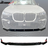 2019-2022 BMW G07 X7 M Sport Gloss Black ABS Front Bumper Lip Spoiler