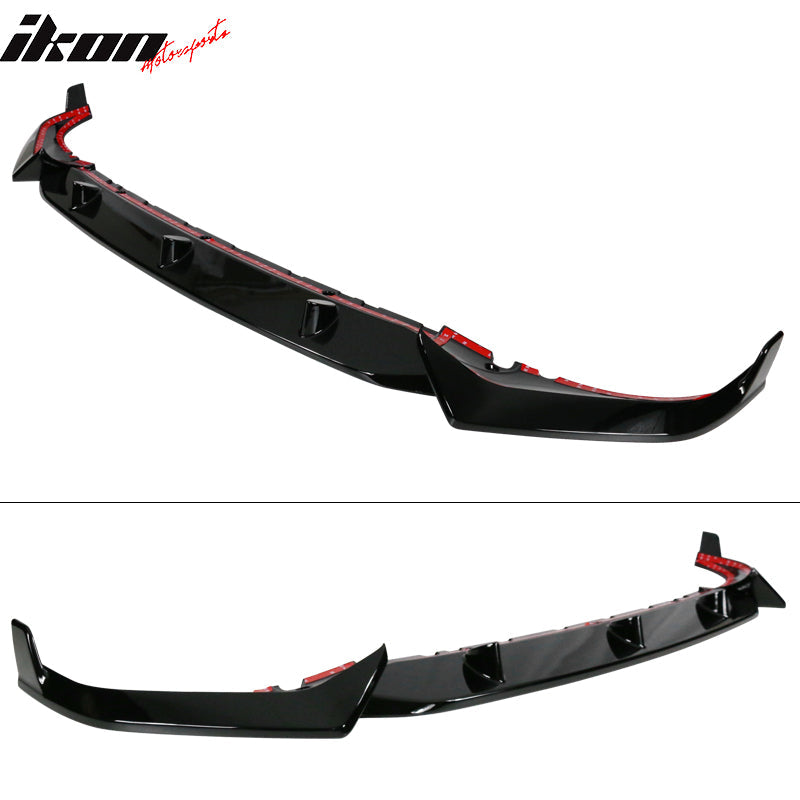 2019-2022 BMW G07 X7 M Sport Gloss Black ABS Front Bumper Lip Spoiler