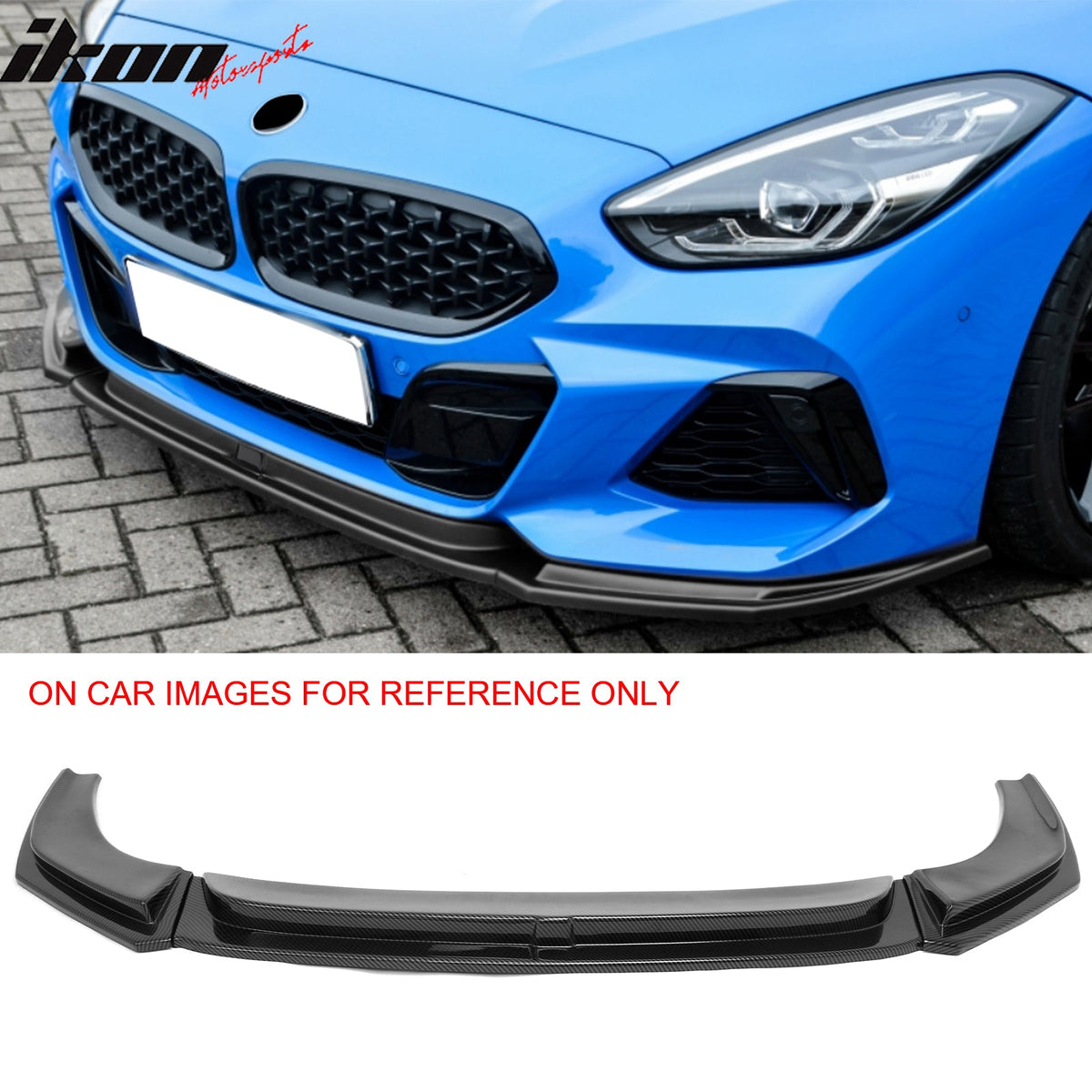 2019-2026 BMW G29 Z4 M Sport H Style Carbon Fiber Print Front Bumper Lip ABS