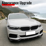 2017-2020 BMW G30 5 Series Sedan GT Style Gloss Black Front Bumper Lip Spoiler PP