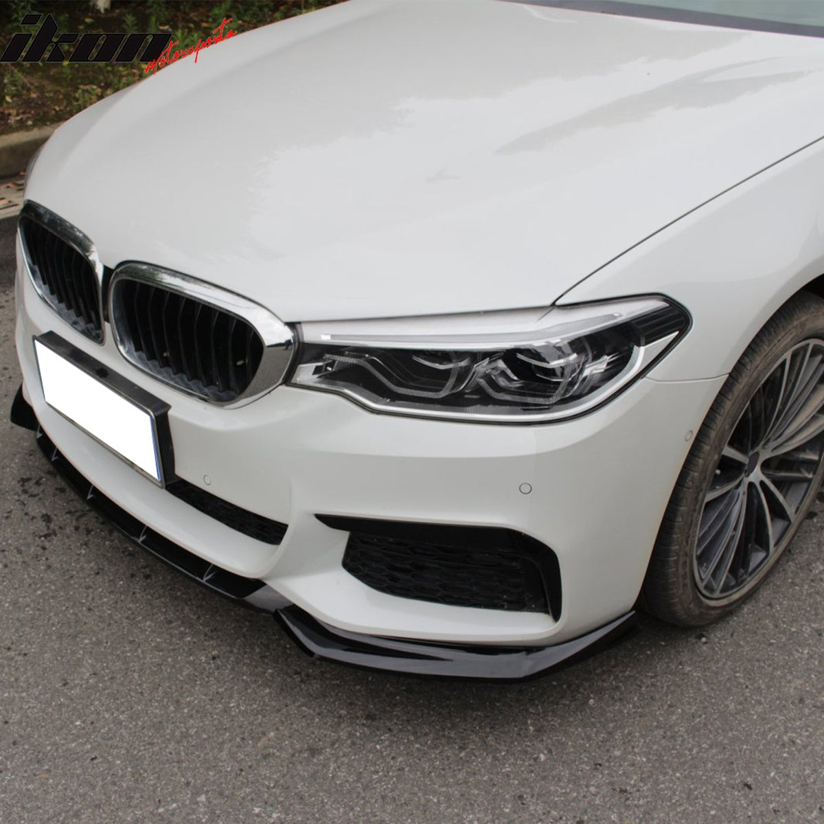 2017-2020 BMW G30 5 Series Sedan GT Style Gloss Black Front Bumper Lip Spoiler PP